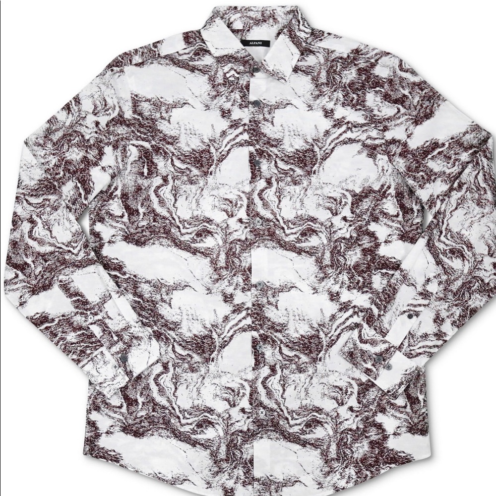 Abstract print woven cotton shirt